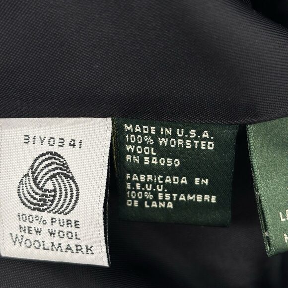 Lauren Ralph Lauren 100% Wool Black Double Breasted Blazer 6 Silver Button/Crest - Picture 7 of 8